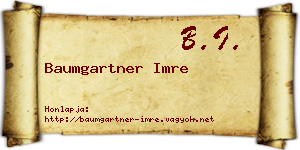 Baumgartner Imre névjegykártya